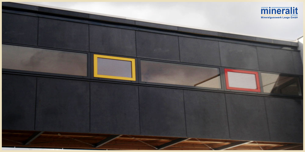 mineralit-Fassade Polymerbeton