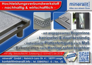 Terrassenbodenplatten aus Polymerbeton