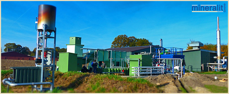 mineralit Trocknungsanlage an Biogasanlage
