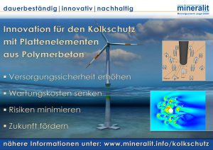 Offshorewindkraftanlagen mit Kolkschutz aus Polymerbeton