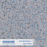 Sonderdekor für Plattenelemente aus Mineralit - lichtgrau/blau