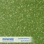 Sonderdekor für Plattenelemente aus Mineralit - grün/braun