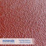 Sonderdekor für Plattenelemente aus Mineralit - Rotbraun mit erhöhter Rutschfestigkeit