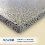 Mineralit Randbeschichtungen für Balkonbodenplatten - Sonderausführung umlaufend im Oberflächendekor