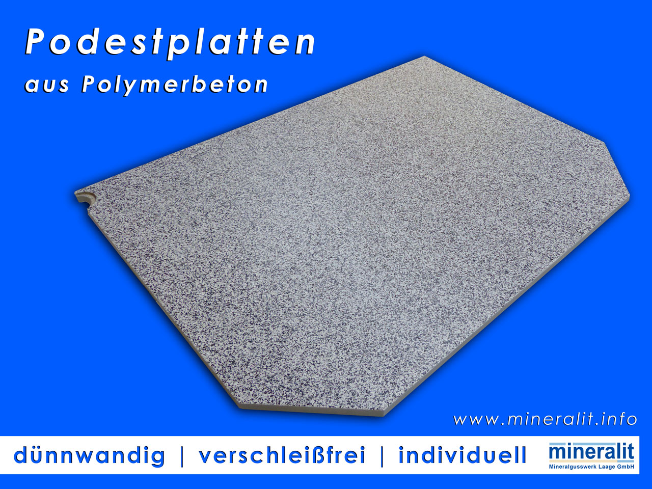 Podestplatten aus Polymerbeton