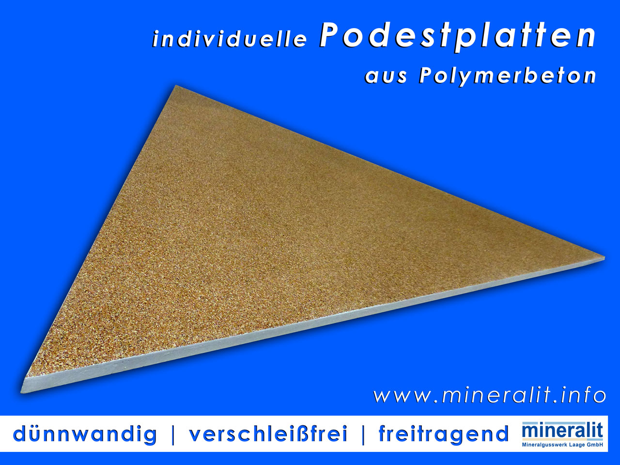 Podestplatten vergleichbar mit einem Naturstein wie Granit oder Marmor